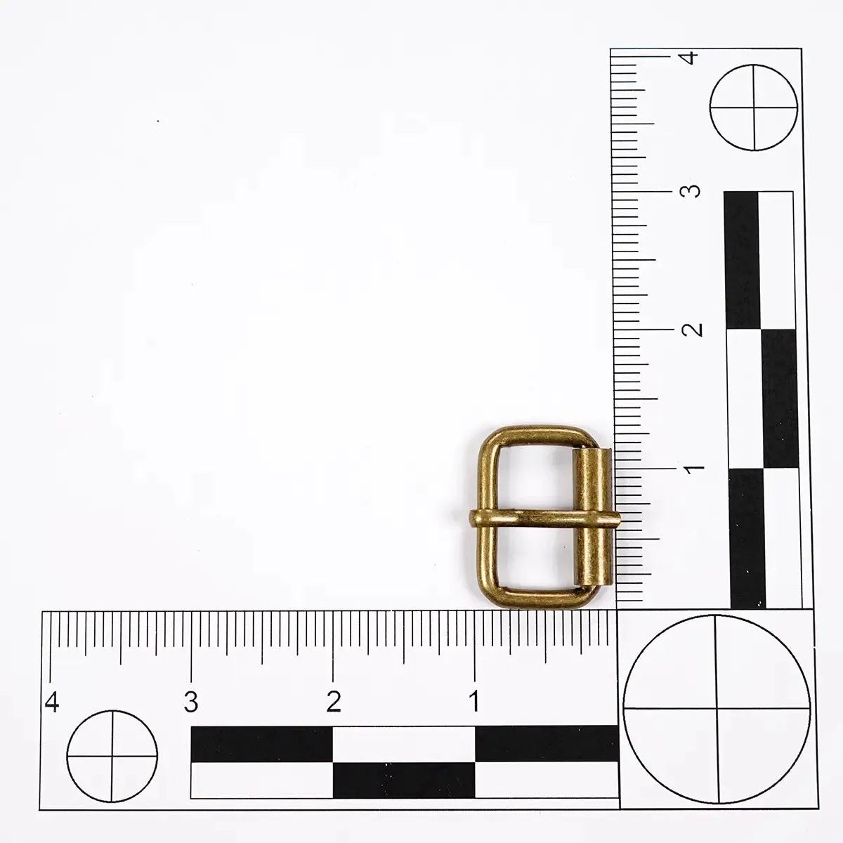1 Inch Roller Buckle Antique Brass 2 Pack