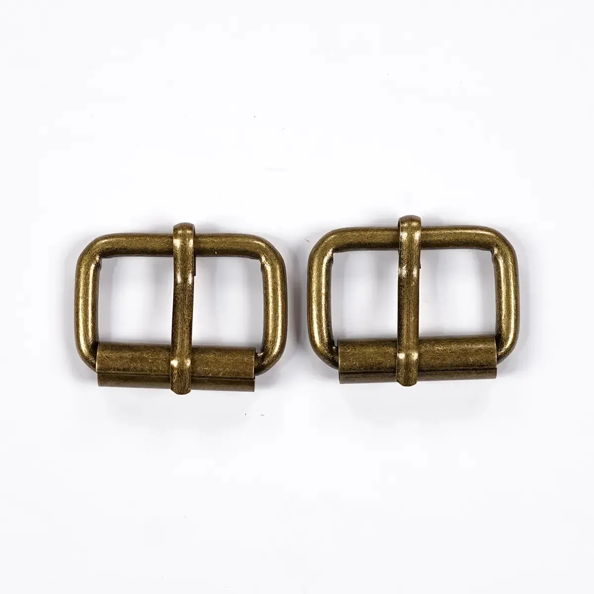 1 Inch Roller Buckle Antique Brass 2 Pack
