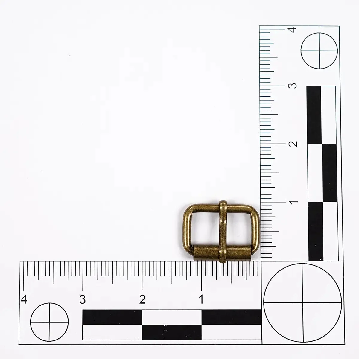 1 Inch Roller Buckle Antique Brass 2 Pack