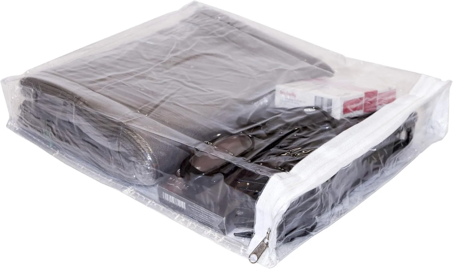 10-Pack Clear Vinyl Zippered Storage Bags 9 x 11 x 2 Inch with Display Pocket