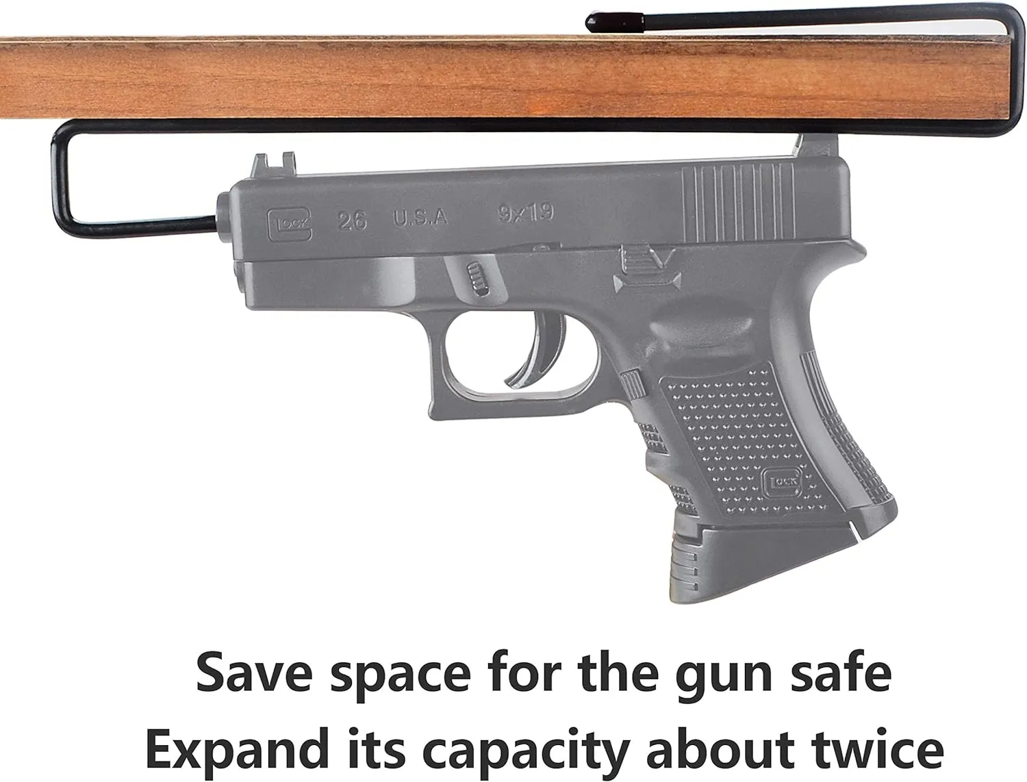 10 PCS Gun Rack, Pistol Rack for Gun Safe Shelf or Stack On Gun Cabinet, Gun Safe Accessory, Handgun Hanger Pistol Organizer for Display, Gifts for Hunters