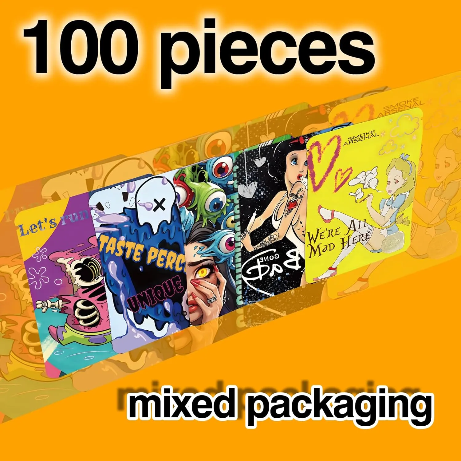 100 Pcs Kraft Paper Self Sealing Bags Clear Window Resealable, 5.3 x 3.5 Inches, Eco-Friendly Food Grade Resealable Bags for Candy, Biscuit, Party Favors, Small Business Packaging