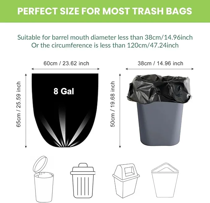 100 Portable Toilet Bags 8 Gallon, Thickened Biodegradable Camping Toilet Bags, Compostable Toilet Waste Bags for 5 Gallon Bucket Toilet, Outdoor Boating Travel Toilet Bags for Travel, Boating