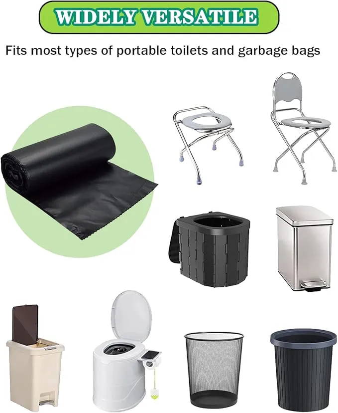 108 Portable Toilet Bags, Biodegradable Camping Toilet Bags 8 Gallon Thickened Portable Potty Bags for 5 Gallon Bucket Toilet Compostable Bags for Adults Outdoor Travel