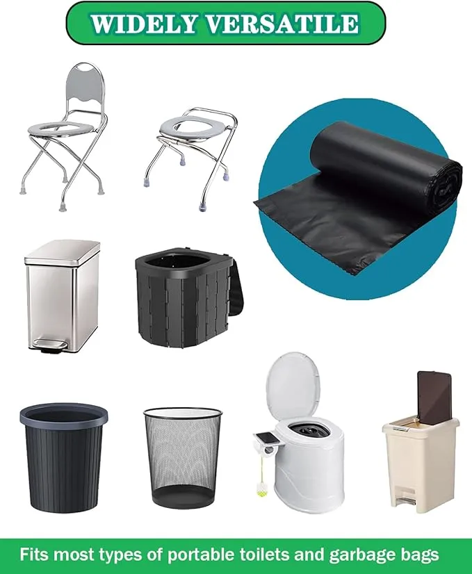 108 Portable Toilet Bags, Biodegradable Camping Toilet Bags 8 Gallon Thickened Portable Potty Bags for 5 Gallon Bucket Toilet Compostable Bags for Adults Outdoor Travel
