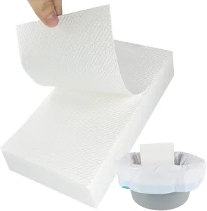 150 Pack Super Absorbent Pads for Commode Liners, Medical Grade Pads, Use in Any Standard Bedside Commode and Bedpan Liners, Odor-Free and No Leaks, Commode Liners for an Adult Commode Chair