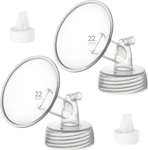 22mm Flange&Duckbill Valve Compatible with Spectra S2 S1 9 Plus Ameda MYA Motif Luna Cimilre Breastpumps Replacement Spectra Pump Parts/Accessories Flange/Shields.
