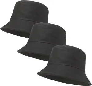 3 Packs Unisex Athletic Bucket Hat Solid Colors Sun Hat with UV Protection for Outdoor Sports Packable Summer Hats