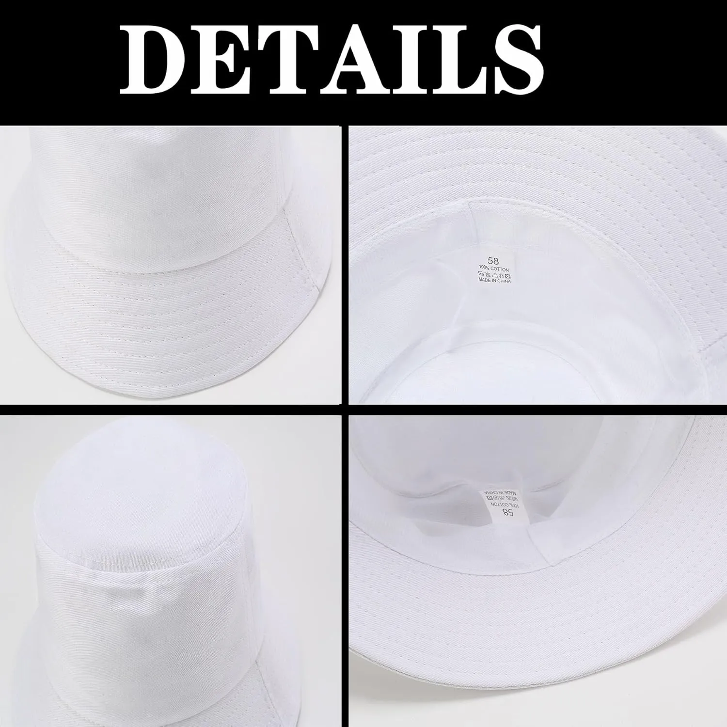 3 Packs Unisex Athletic Bucket Hat Solid Colors Sun Hat with UV Protection for Outdoor Sports Packable Summer Hats