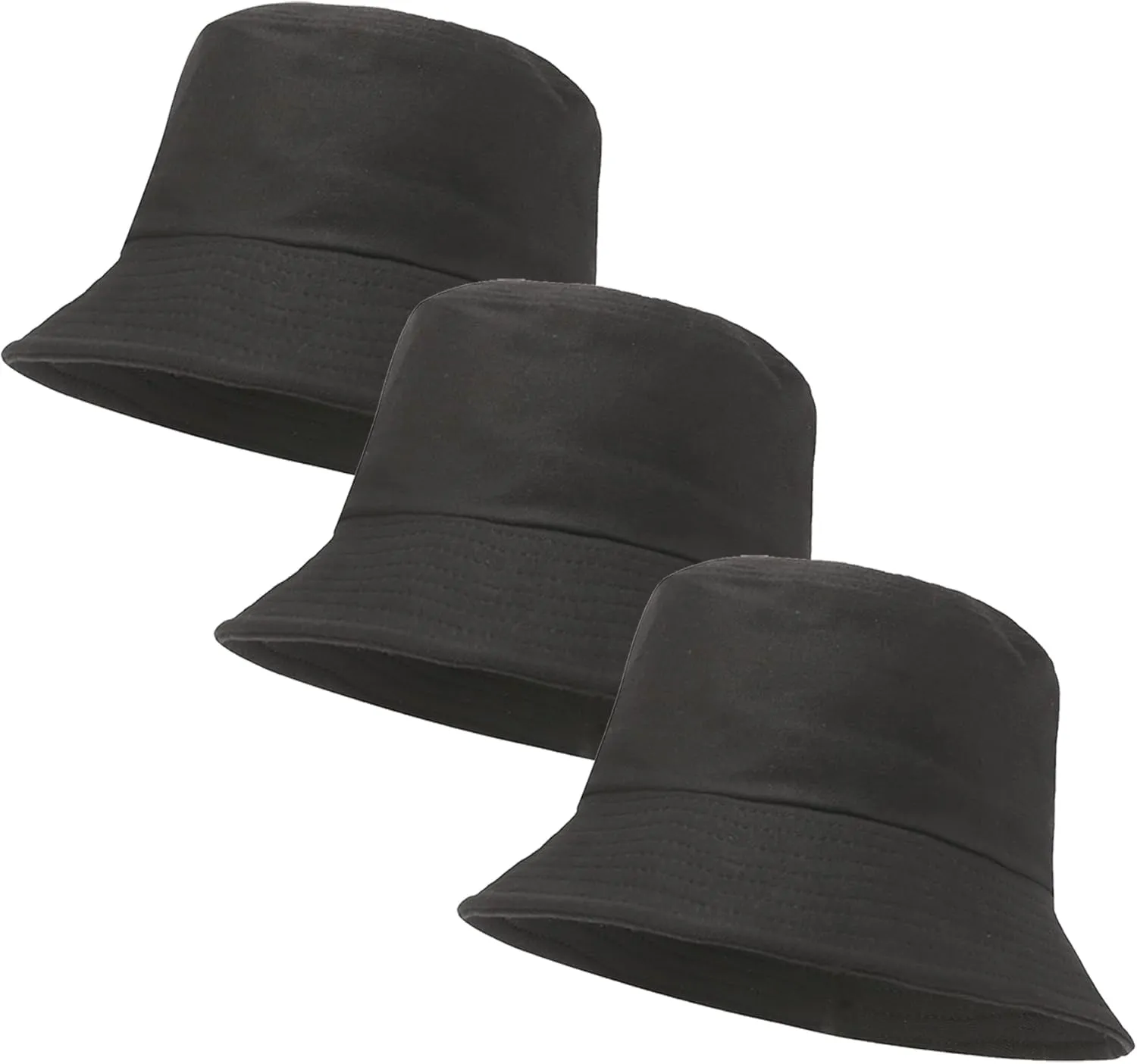 3 Packs Unisex Athletic Bucket Hat Solid Colors Sun Hat with UV Protection for Outdoor Sports Packable Summer Hats