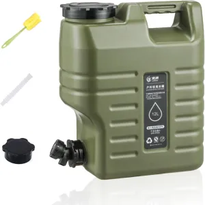 3.2 Gallon (12L) Portable Water Containers with Spigot, Camping Water Jug, No Leakage Portable Emergency Water Tank Canteens for Outdoor Camping/Hiking Emergency Storage