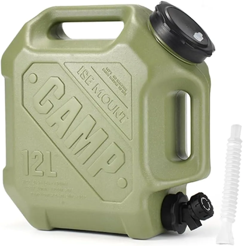 3.2 Gallon/12 L Water Containers with Spigot, BPA Free Camping water Storage Containers Portable Water Jug for Camping Outdoor Hiking,Emergency Stroage