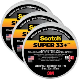 3M Scotch Super 33  Vinyl Electrical Tape, .75-Inch by 66-Feet