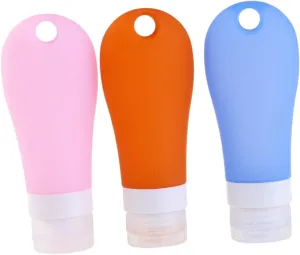 3Pcs Packing Bottles Travel Containers for Lotion Shampoo and Cream Leak Design with Strong Suction Cup for Easy Access for Airplane Travel