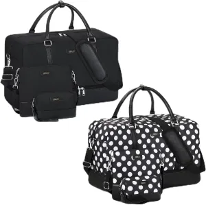 3PCS Weekender Bag for Women Overnight Bag Travel Bag Carry on Duffle Bag with Shoe Compartment Fit 21.5" Laptop
