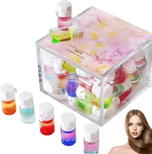 40Pcs Perfume & Hair Oil 2-in-1, Avocado Nourishing & Shining Hair Oil For Frizzy, Mini Hair Perfume Oil for Women, Long Lasting, for Frizzy Hair, Travel Size (10 scents)