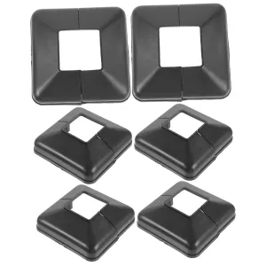 6Pcs Vinyl Post Skirt Decorative Fence Post Cups Slip Design Easy Installation for Vinyl Posts for Patios Balconies and Railings