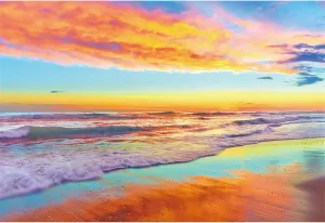 8x6ft Summer Colorful Sea Beach Backdrop Hawaiian Seaside Sunset Photography Background Tropical Ocean Beach Wedding Birthday Baby Shower Decorations Banner Photo Props