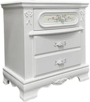 Acme Flora 2 Drawers Nightstand in White