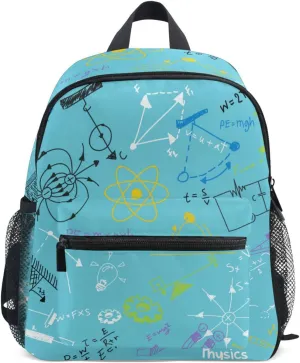 Acpiggto Small Backpack Daypack Shoulder Bag with Name Label Tag Blue Physics Formula Scientific Diagram Blackboard