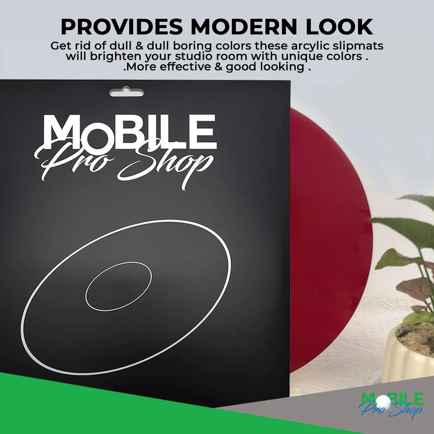 Acrylic Turntable Mat-Platter Vinyl Slipmat for 12 Inches LP Players-Reduced Noise & Improves Sound Quality & Provides Tighter Bass-Anti Static Record Player Mat.
