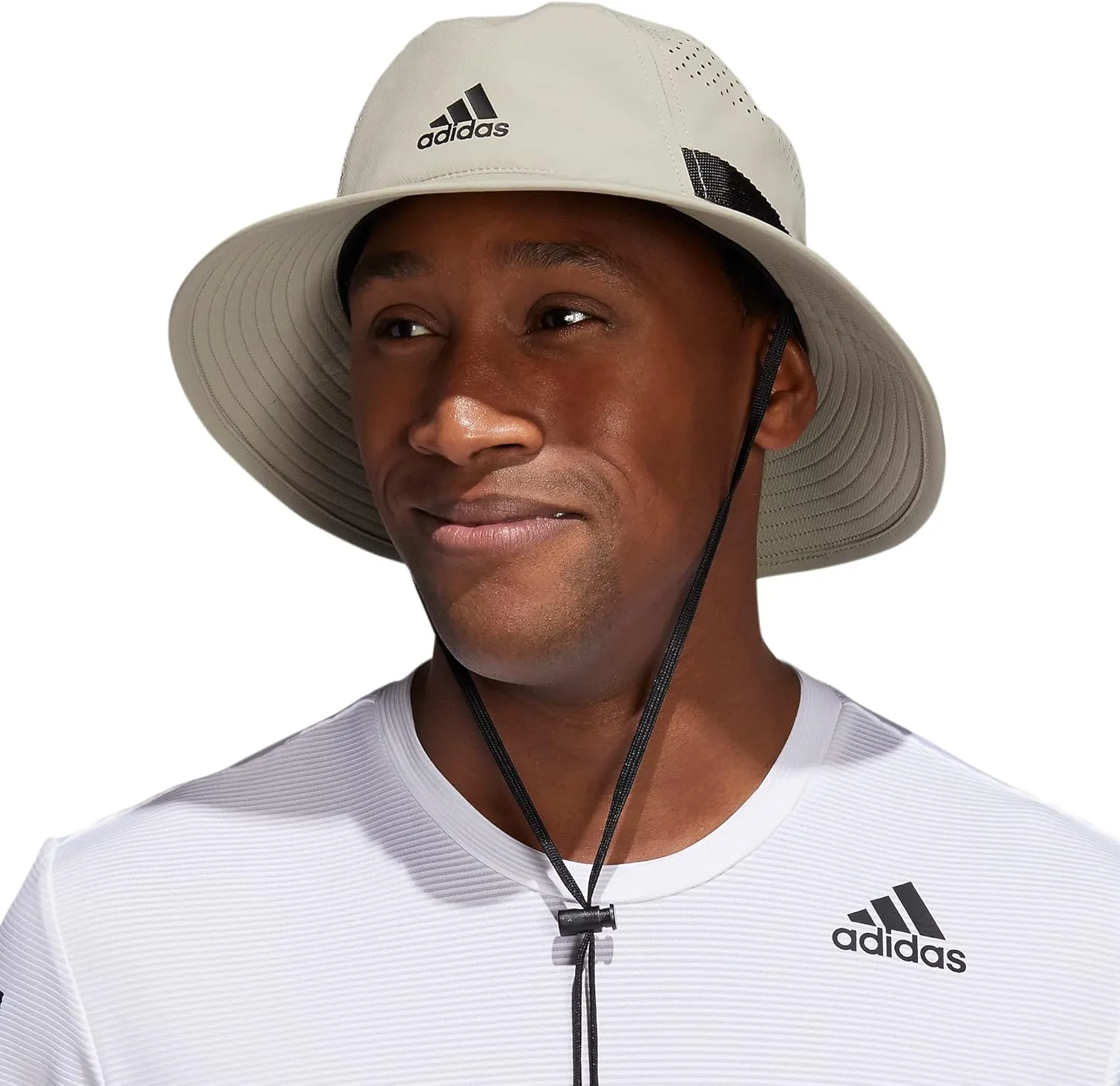 adidas Men's Victory Bucket Hat outdoors and sideline wide brim style for sun protection