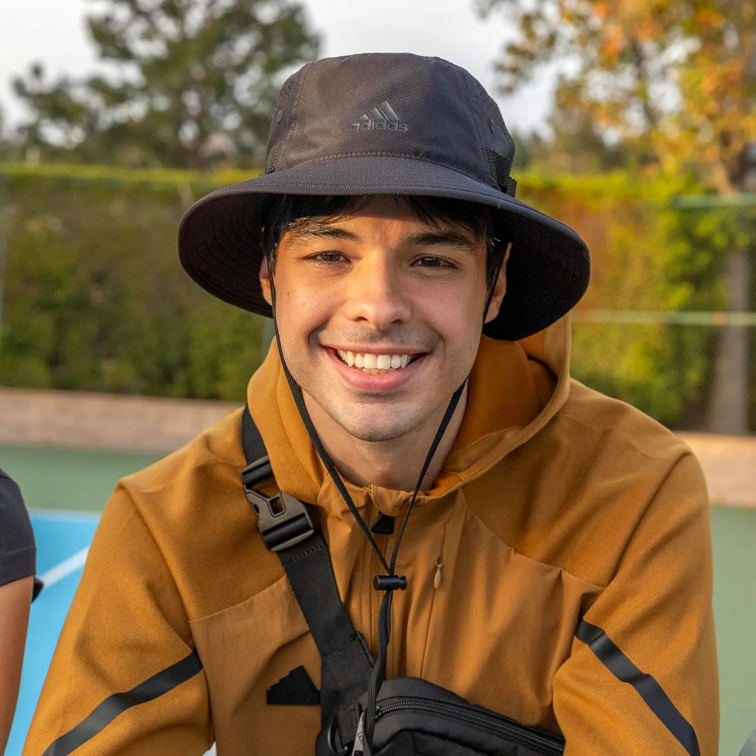 adidas Men's Victory Bucket Hat outdoors and sideline wide brim style for sun protection