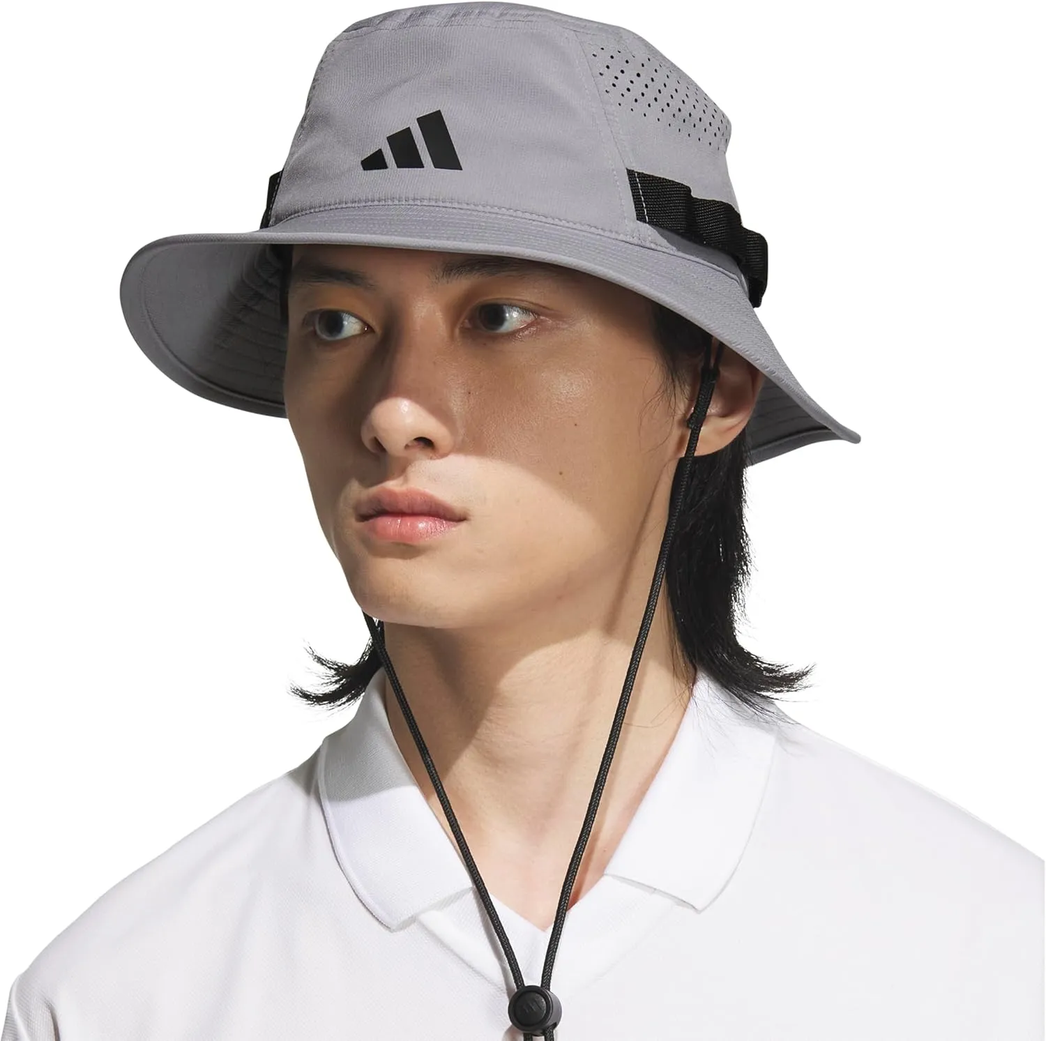 adidas Men's Victory Bucket Hat outdoors and sideline wide brim style for sun protection
