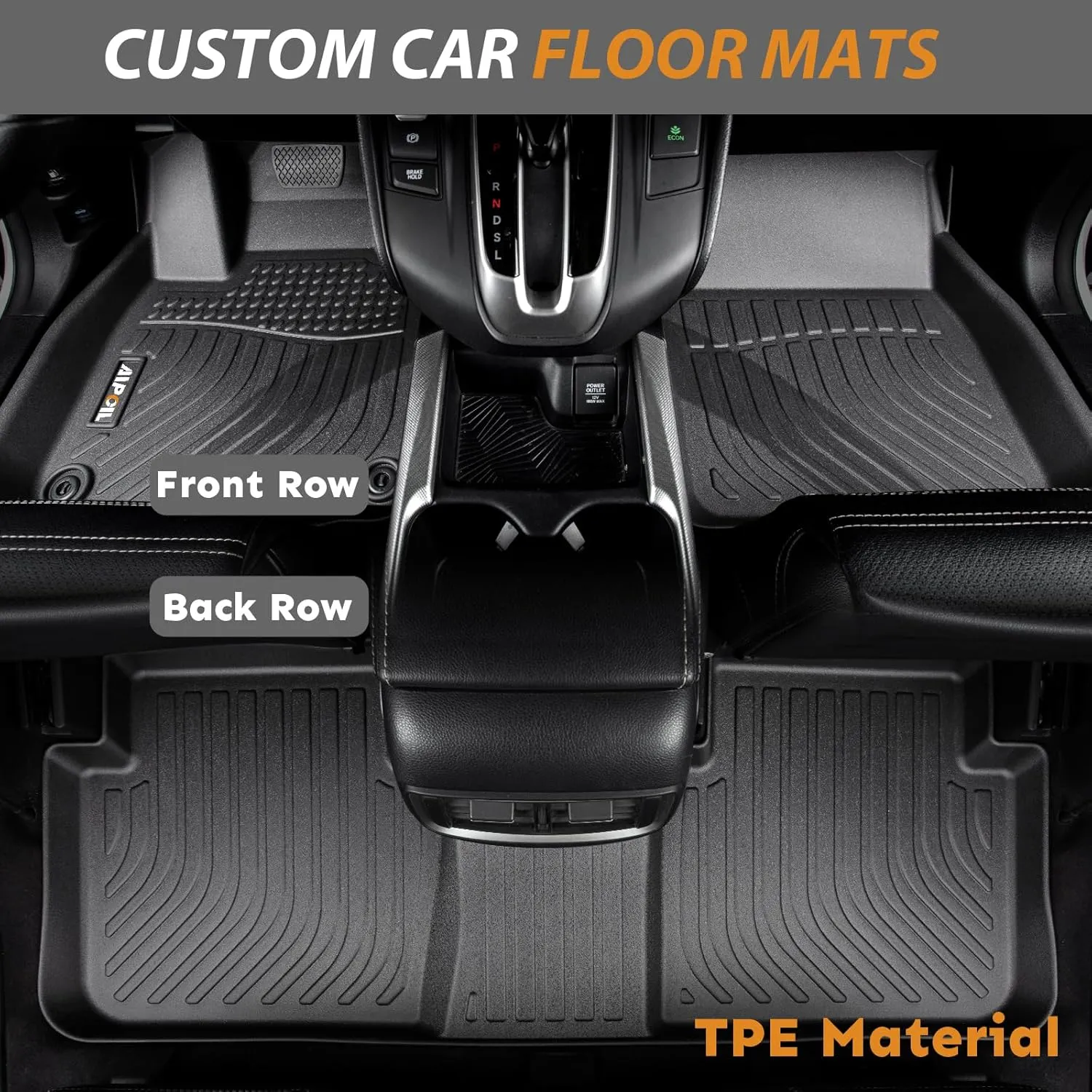 AIPOIL® Floor Mats & Cargo Liner Set for 2021-2024 2025 Chevy Chevrolet Suburban & GMC Yukon XL 7 Seats (2nd Row Bucket Seats) All Weather Protection TPE Full Set Custom Car Mats Accessories - Black
