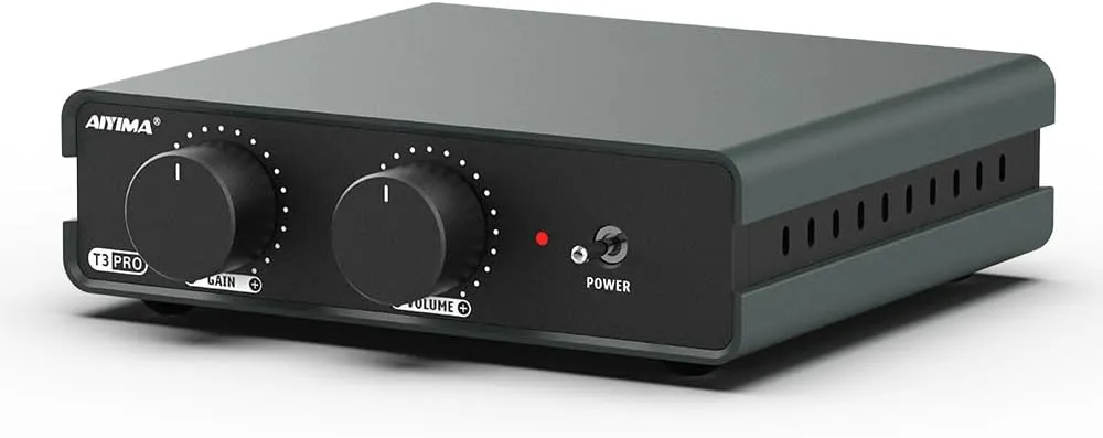 AIYIMA T3 PRO MM/MC Phono Preamp RIAA Equalization for Turntable/Vinyl Record Player/Home Stereo Amplifier/Speaker,Professional Phonograph Preamplifier With 39dB Gain &Volume Adjust & AC Power adapter