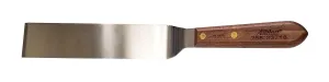 Albion Engineering Company 258-33718 Caulk Bucket Scraping Tool, Stainless Steel, Offset Hardwood Handle, 2" Wide Tip x 8" Long Blade