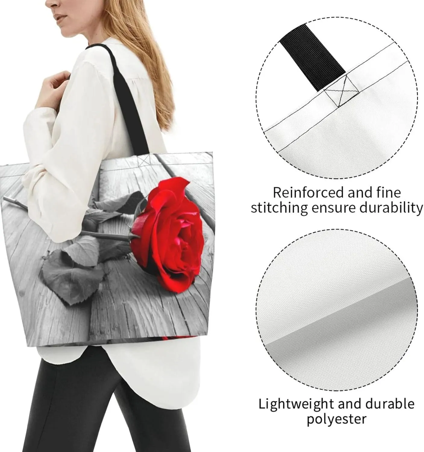Alien Invasion Tote Bag Shopping Bag Portable Handbags Tote Shoulder Bucket Bags for Women