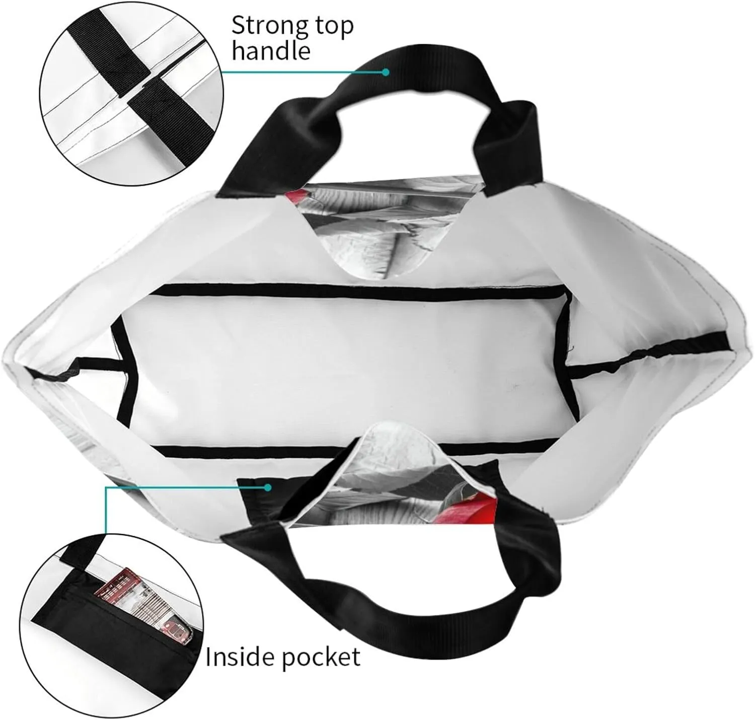 Alien Invasion Tote Bag Shopping Bag Portable Handbags Tote Shoulder Bucket Bags for Women