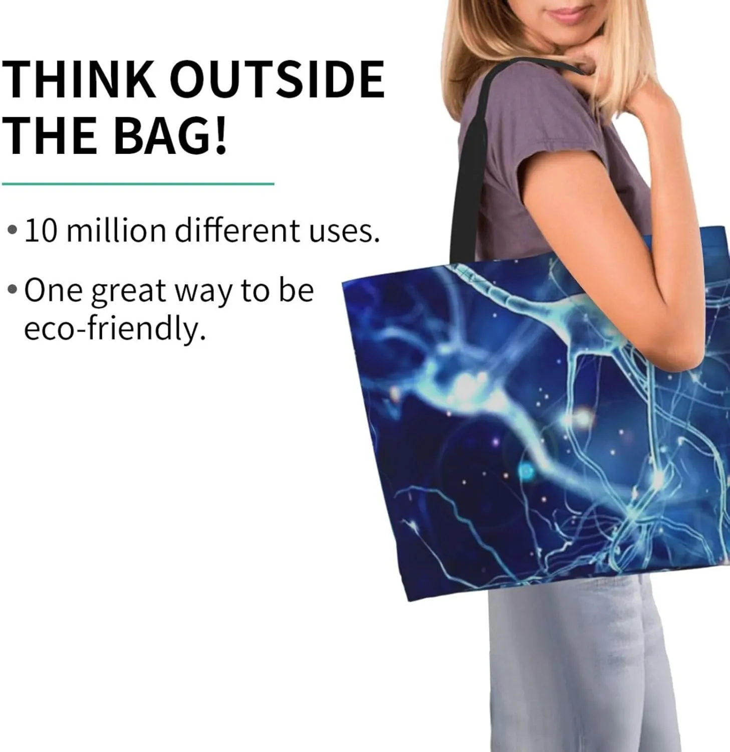 Alien Invasion Tote Bag Shopping Bag Portable Handbags Tote Shoulder Bucket Bags for Women