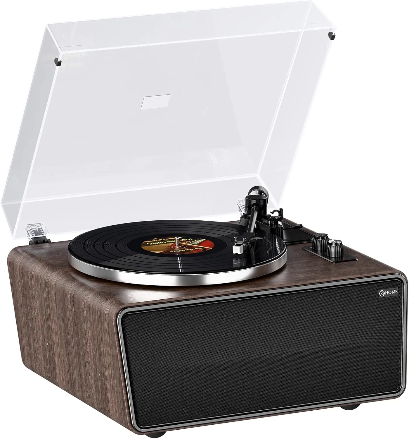 All in One Vinyl Record Player,Bluetooth Turntable Built in 4 Stereo Speakers Phono Preamp,High Fidelity Turntables for Vinyl Records with Magnetic Cartridge AT-3600L MM,Belt Drive 2-Speed,Auto Off