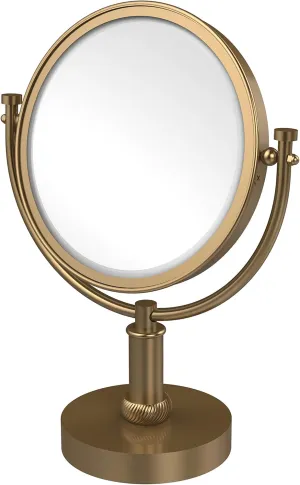 Allied Brass DM-4T/3X 8 Inch Vanity Top 3X Magnification Make-Up Mirror, Brushed Bronze