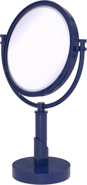 Allied Brass TR-4/5X-MBL Tribecca Collection 8 Inch Vanity Top Make-Up Mirror 5X Magnification, Mediterranean Blue