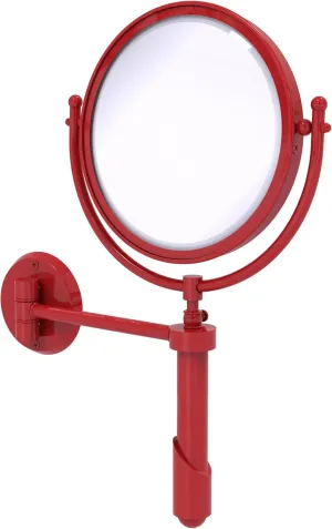 Allied Brass TRM-8/3X-FER Tribecca Collection Wall Mounted Make-Up Mirror 8 Inch Diameter with 3X Magnification, Fire Engine Red