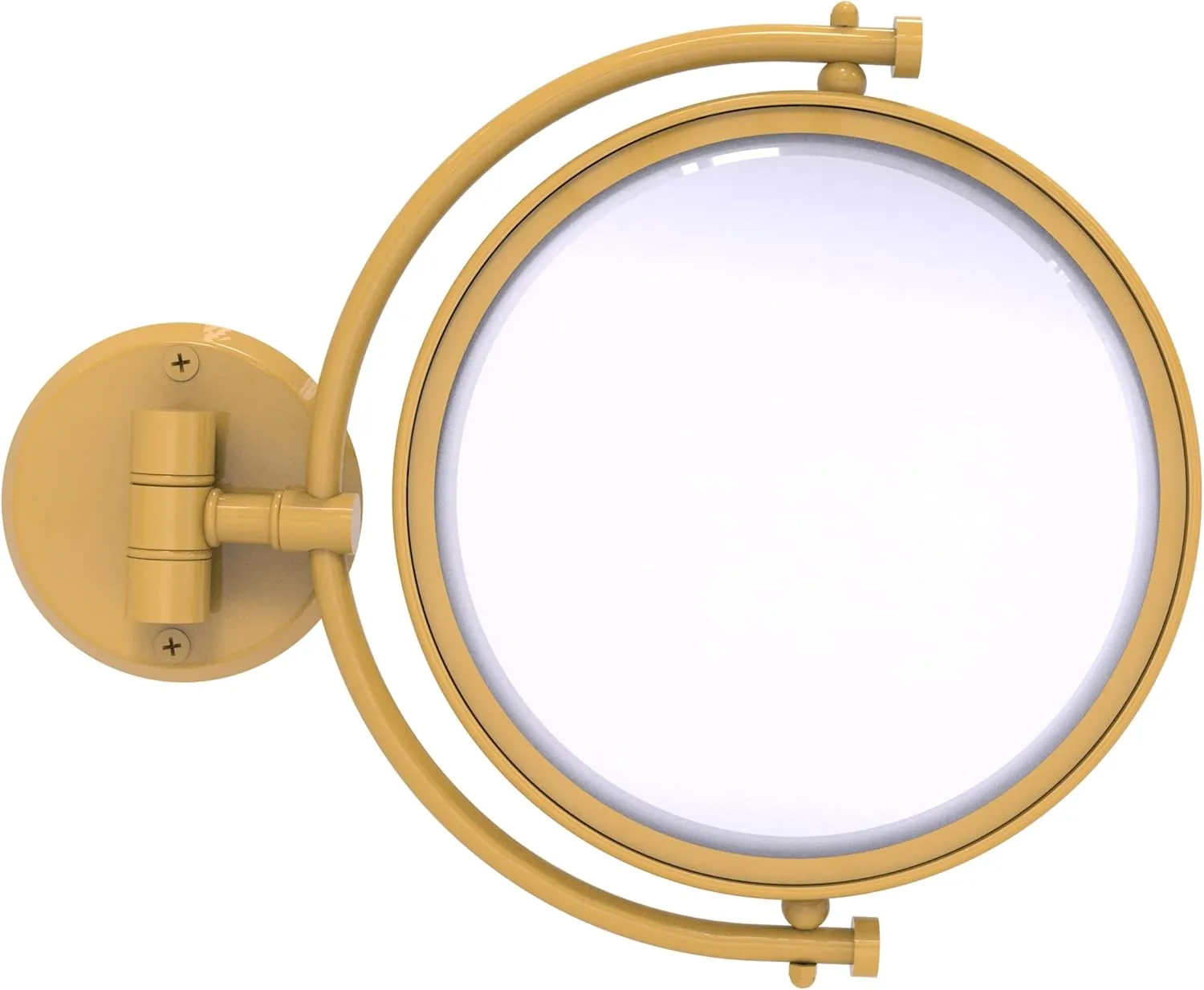 Allied Brass WM-4/4X-SGL 8 Inch Wall Mounted Make-Up Mirror 4X Magnification, Spanish Gold