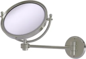 Allied Brass WM-5D/2X-FER 8 Inch Wall Mounted Make-Up Mirror 2X Magnification, Fire Engine Red