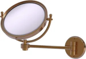 Allied Brass WM-5G/4X-BBR 8 Inch Wall Mounted 4X Magnification Make-Up Mirror, Brushed Bronze