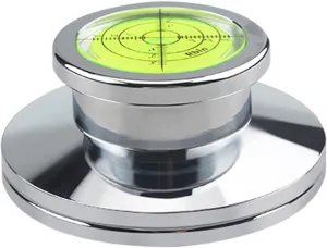Aluminum Record Weight Stabilizer, HiFi Vinyl Clamp, Turntable Level with Bubble for Phonograph Turntable Record Players