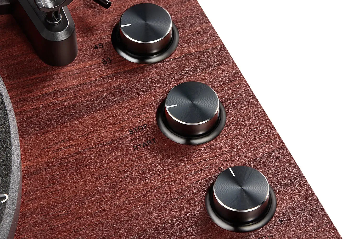 Angels Horn AH1 Wooden Turntable Bluetooth Vinyl Player with Speed Adjustment Knob