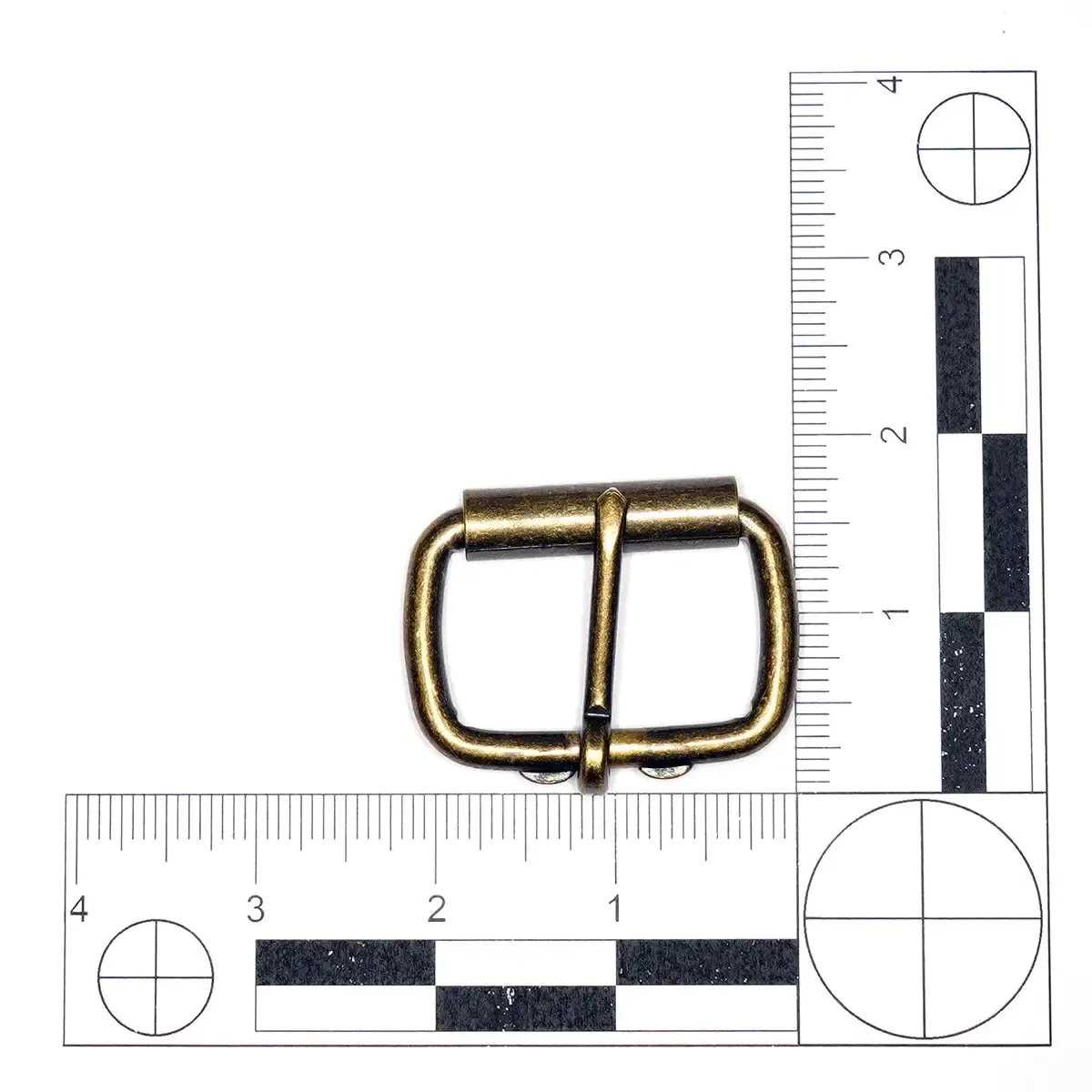 Antique Brass HB Roller Buckle 1 1/2 Inch