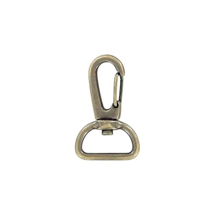 Antique Brass Lever Swivel Snap 3/4 Inch