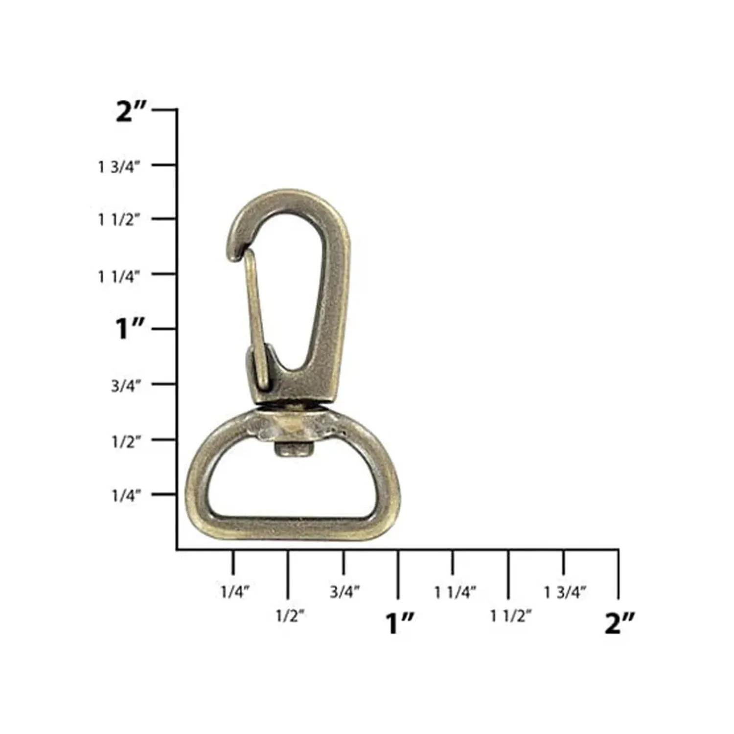 Antique Brass Lever Swivel Snap 3/4 Inch