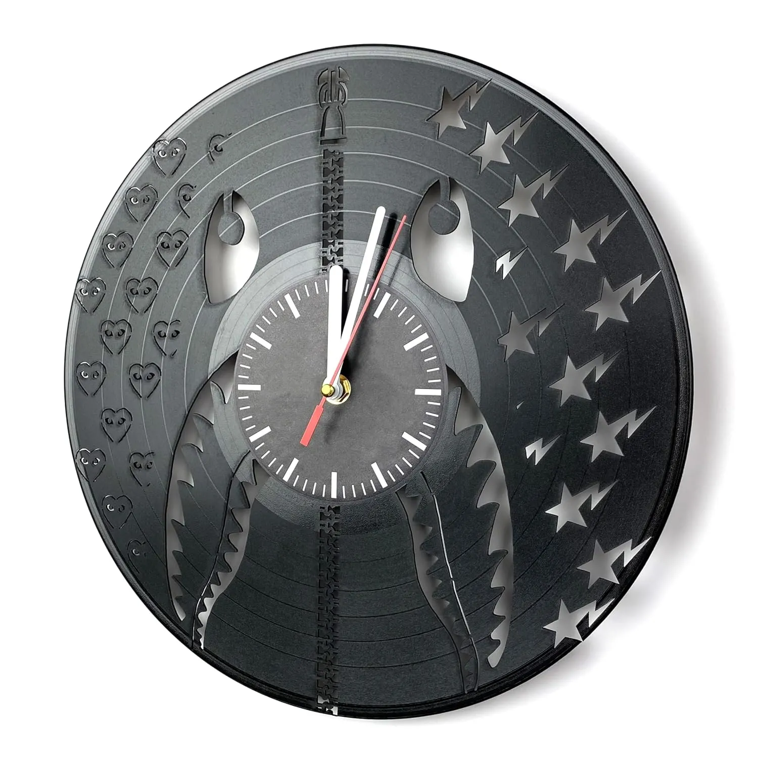 Ape Shark Vinyl Record Clock, 12-inch Hypebeast Wall Decor, Trendy Hype Beasts Room Decor for Urban Aesthetics