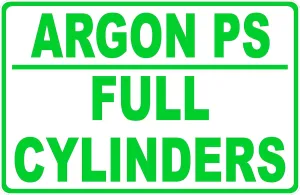 Argon PS Full Cylinders Sign. 18x24 Metal