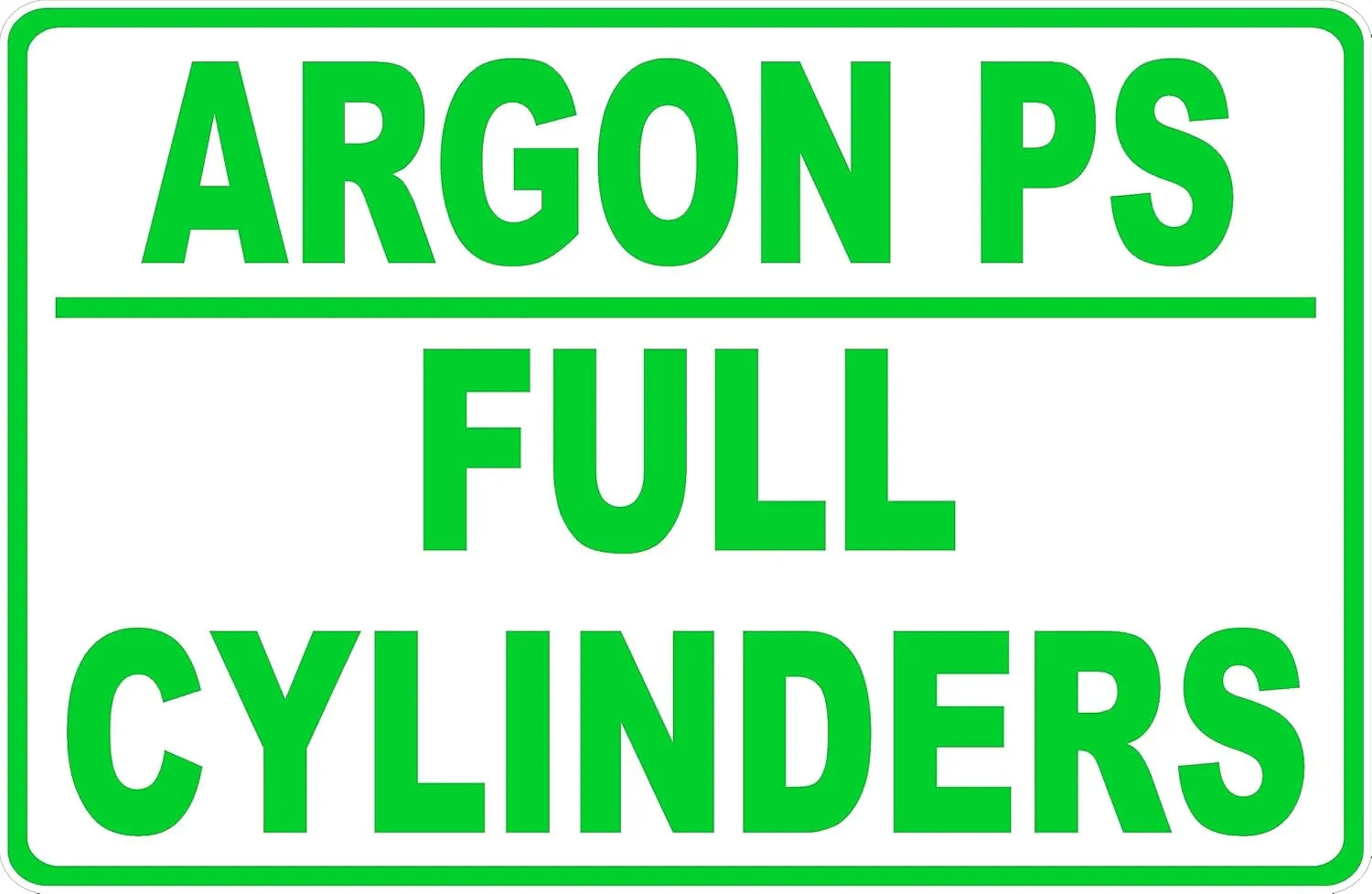 Argon PS Full Cylinders Sign. 18x24 Metal