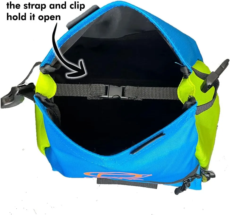 Asana Huckit Bucket - Premium Large Bouldering Chalk Pot with Open Lock Technology, Magnetic Closure, Expanding Pockets & Bamboo Chalk Brush for Rock Climbing, Gym, or Gymnastics